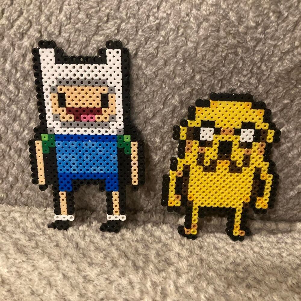 Finn & Jake - Adventure Time Perler Bead Figures